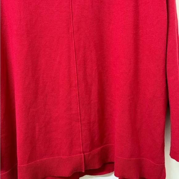 Apt. 9 Women's Vibrant Red V-Neck Sweatshirt - Picture 2 of 9